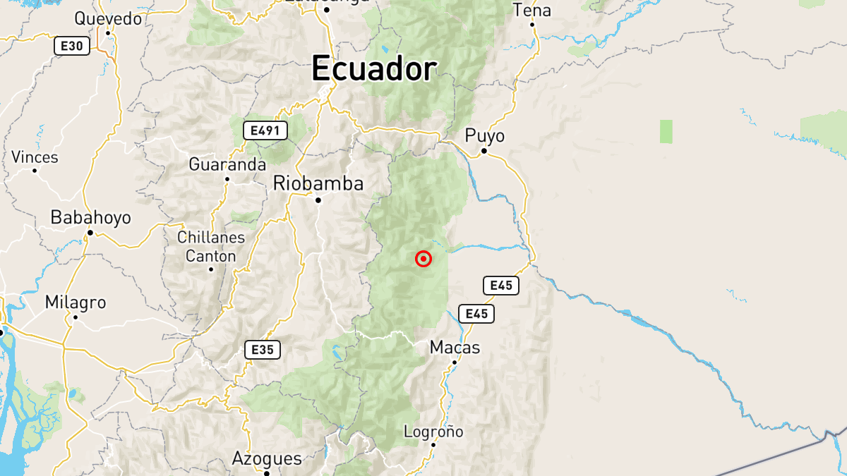 El sismo tuvo como epicentro la localidad de Macas, Morona Santiago.