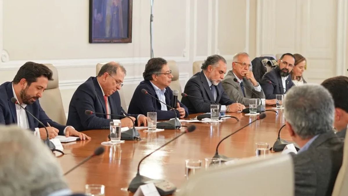 Gustavo Petro televisó un consejo de ministros en la Casa de Nariño.