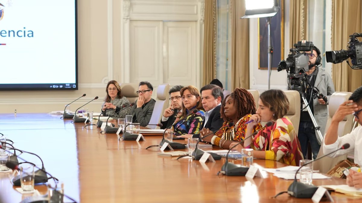Bogotá. Gustavo Petro aparece en el consejo de ministros, el martes.
