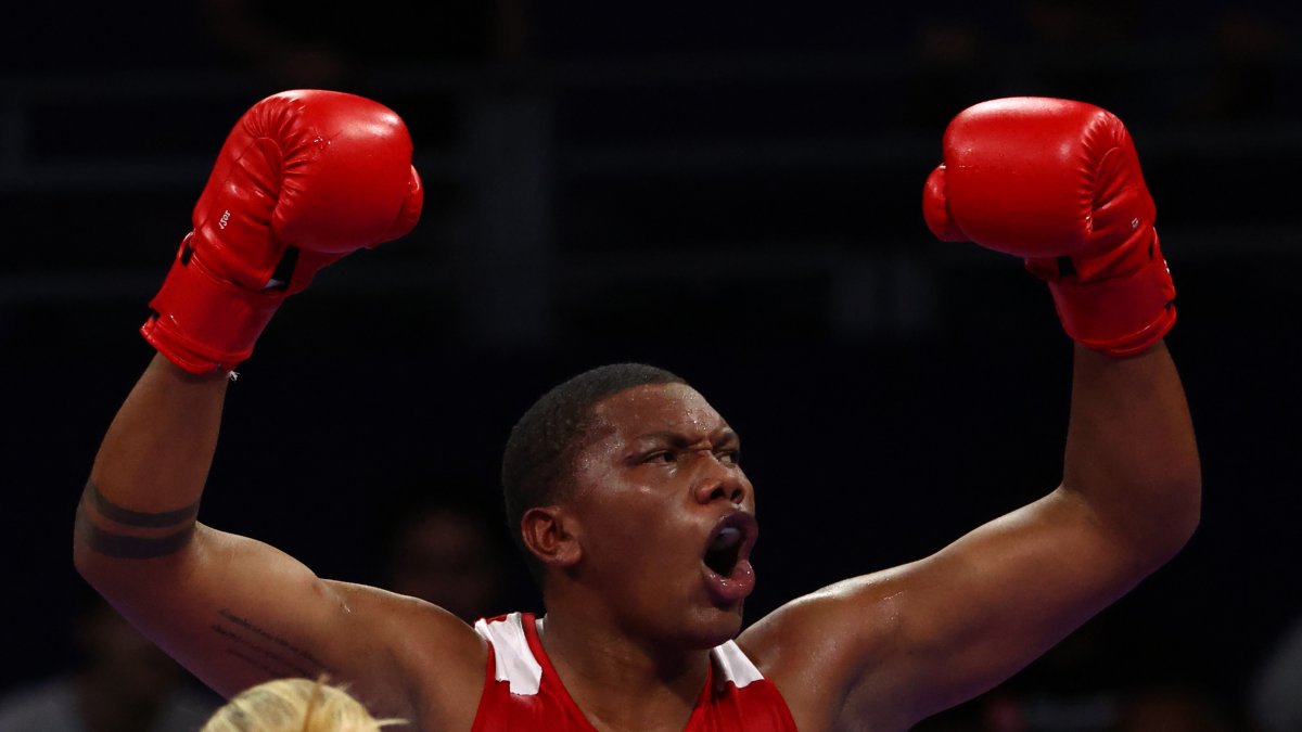 El boxeador durante los recientes Juegos Olímpicos de París donde obtuvo diploma en los +92 kilos.