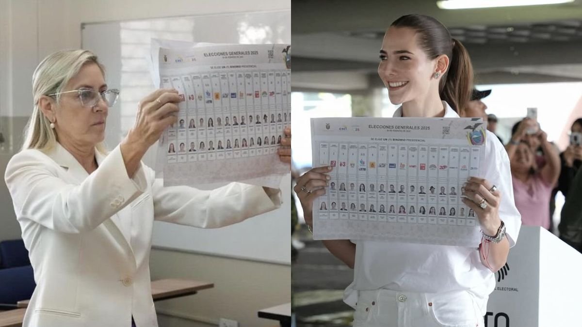 Anabella Azín (izquierda) es también candidata a asambleísta nacional. Lavinia Valbonesi (derecha) es la primera dama del Ecuador.)