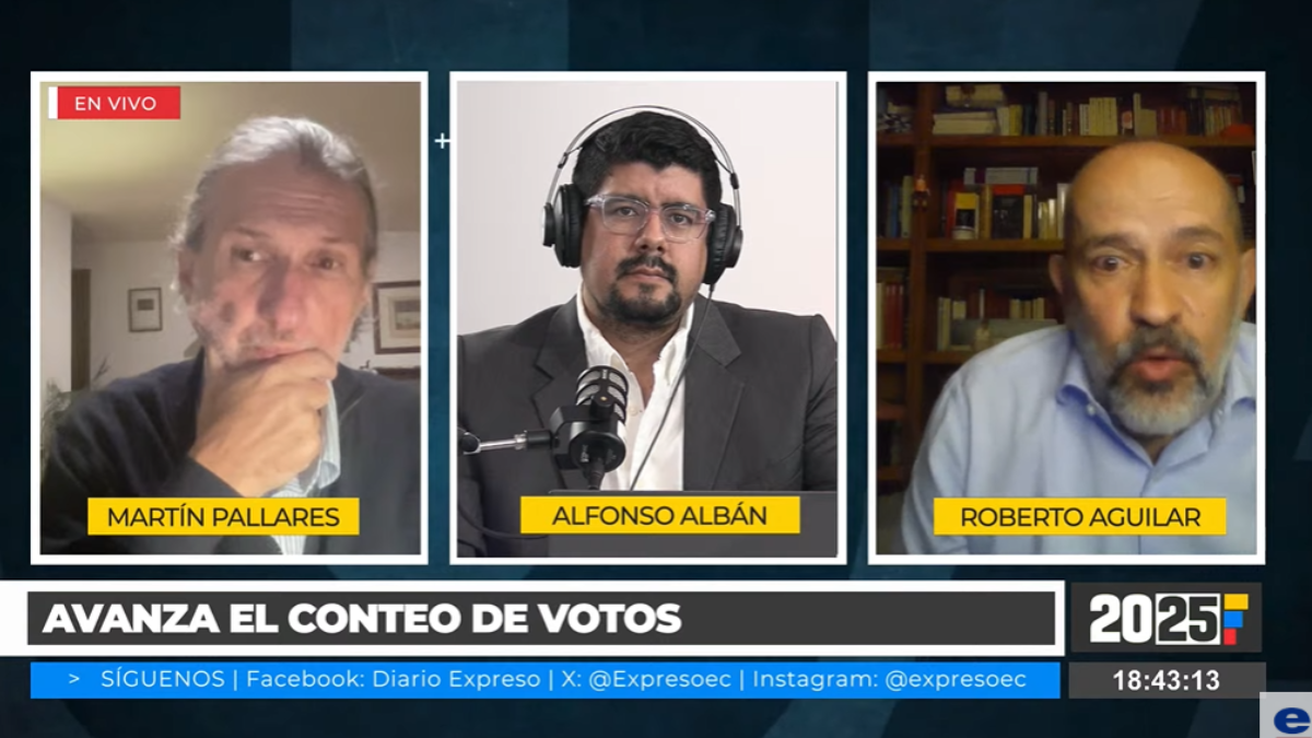 Alfonso Albán, Roberto Aguilar y Martín Pallares.