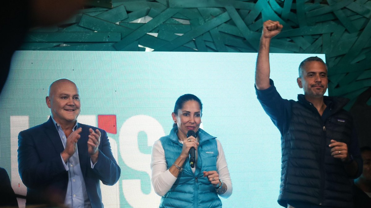 Luisa González, candidata por la Revolución Ciudadana, este 9 de febrero de 2025.