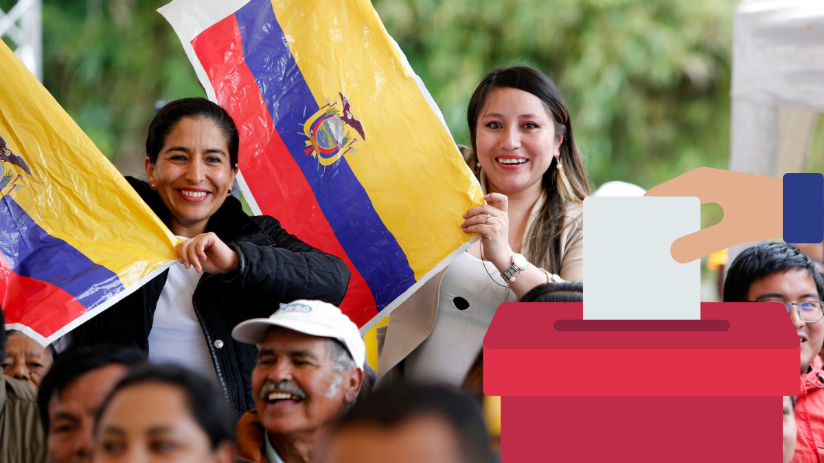 Simpatizantes de Daniel Noboa en Coca.