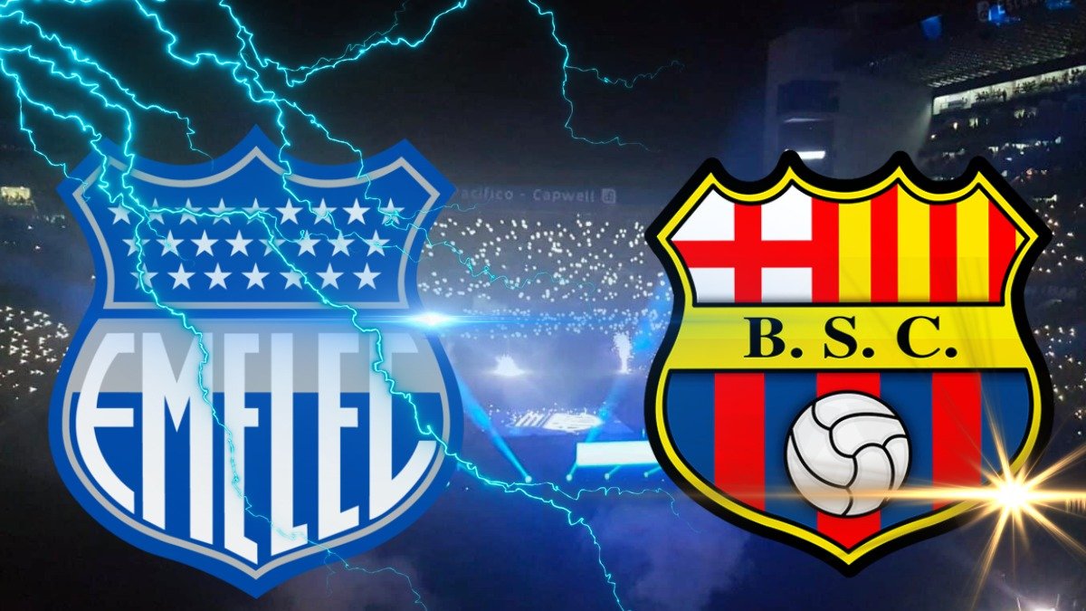 Emelec y su Explosión Azul con música y de fondo el Clásico del Astillero.