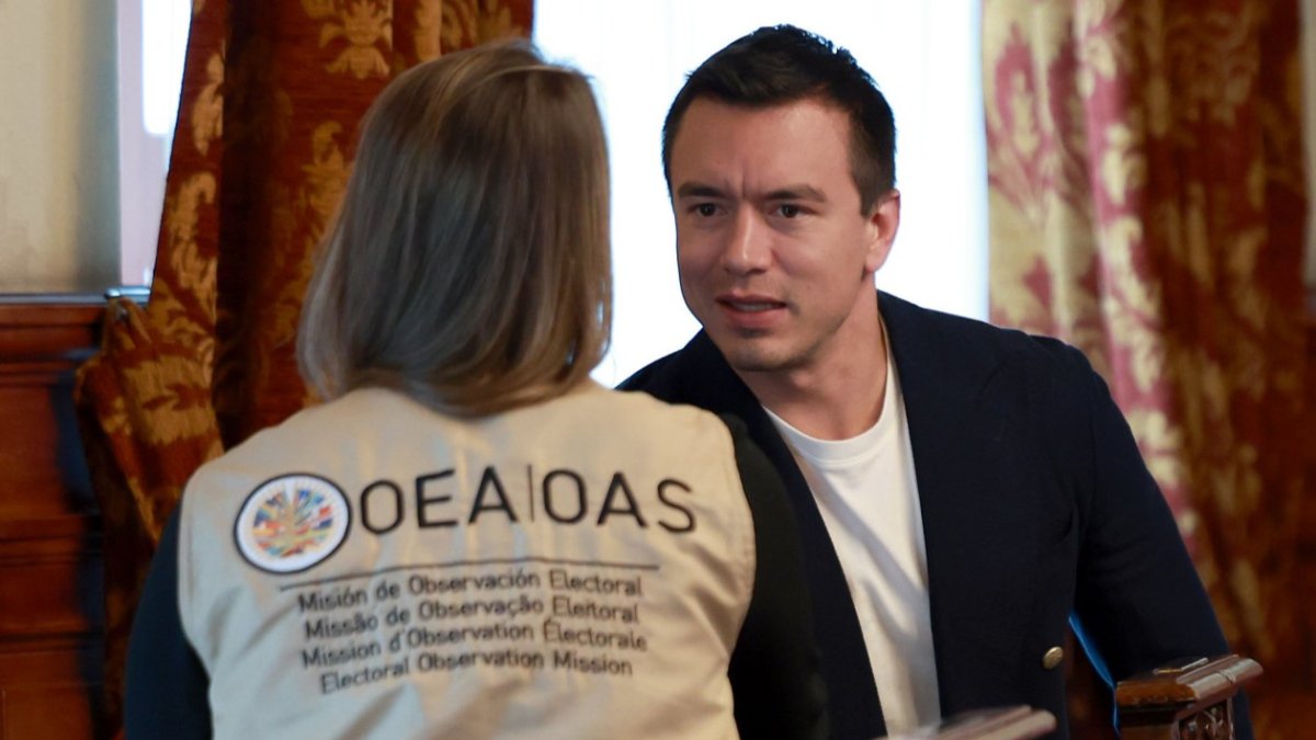 La OEA desmintió las declaraciones de Daniel Noboa sobre supuestas inconsistencias en los resultados del CNE sobre las elecciones presidenciales.