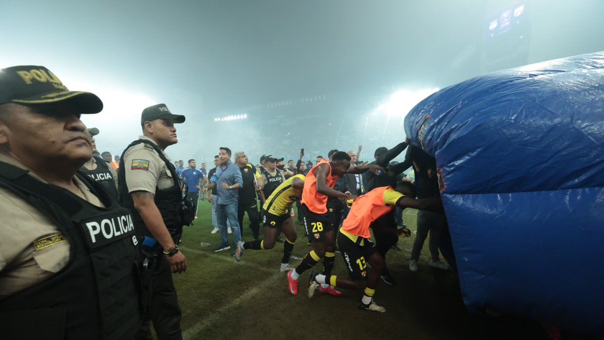 Así salieron los jugadores de Barcelona SC del Capwell.