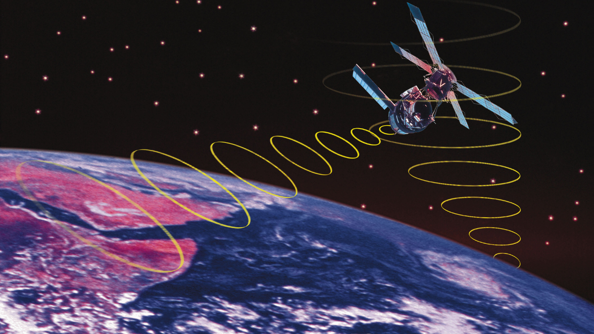 Referencial. Satélite en órbita.