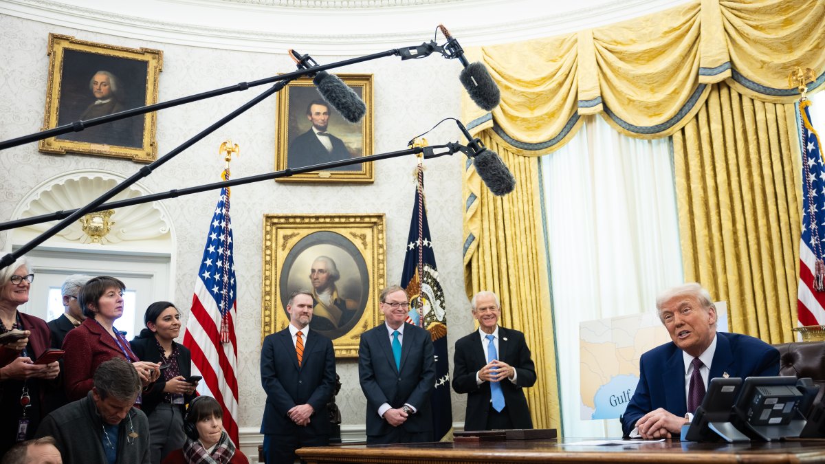 El presidente de Estados Unidos, Donald Trump, en una rueda de prensa.