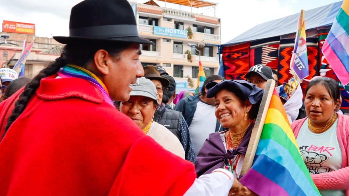 Leonidas Iza quedó en tercer lugar en las elecciones presidenciales del 9 de febrero de 2025.