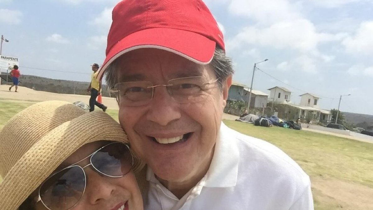 El expresidente de la República, Guillermo Lasso y su esposa, María de Lourdes.