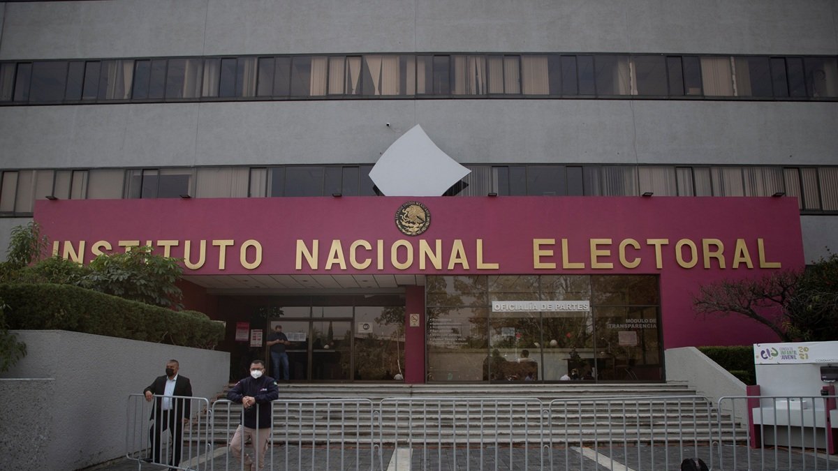 Ciudad de México. El frontispicio del edificio sede del Instituto Nacional Electoral (INE) de México, en la capital.