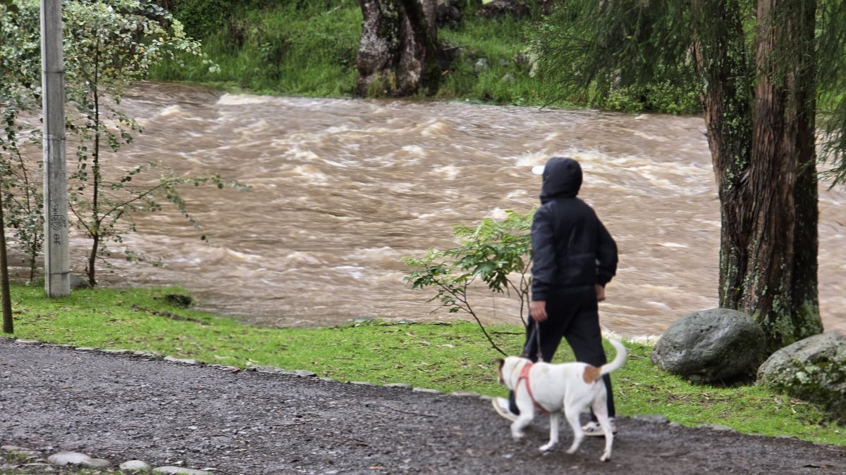 El río Yanuncay se mantiene en alerta debido a su alto caudal.