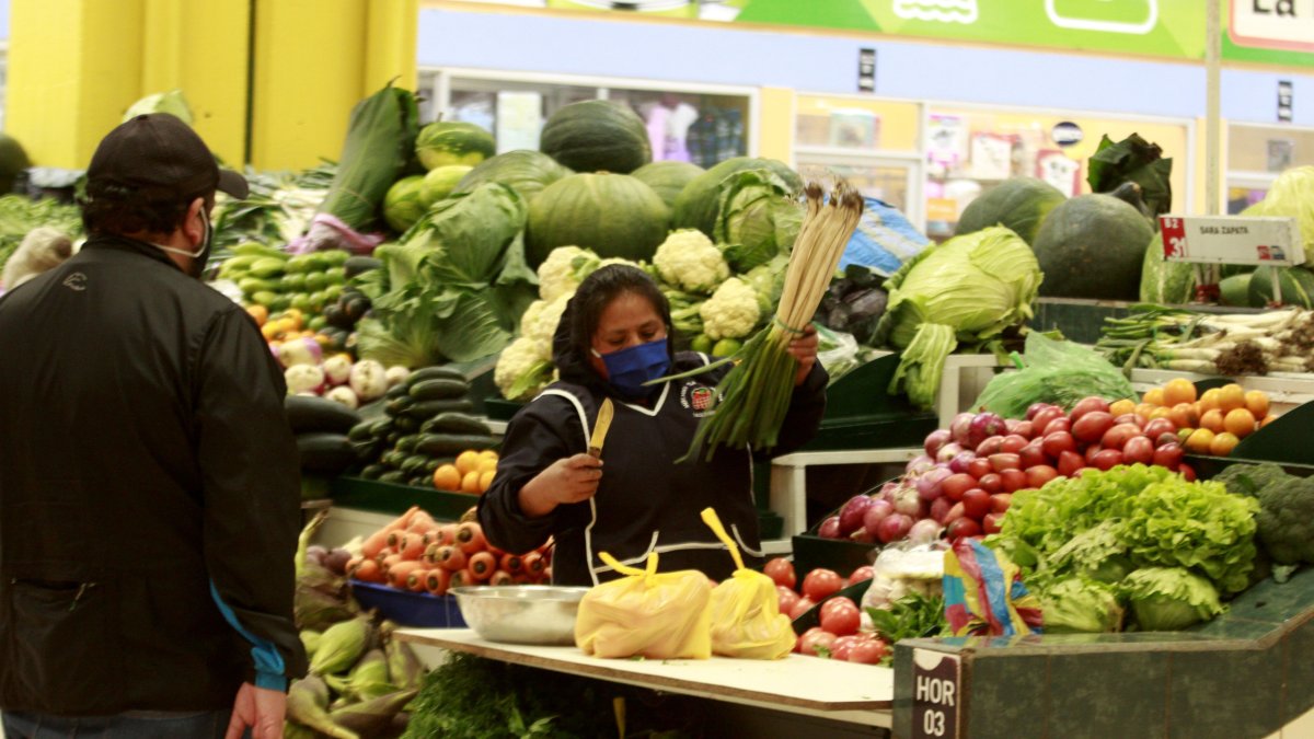 Referencial. Un funcionario del Municipio de Quito obligó a comerciantes de un mercado que retiren la imagen de cartón de Daniel Noboa