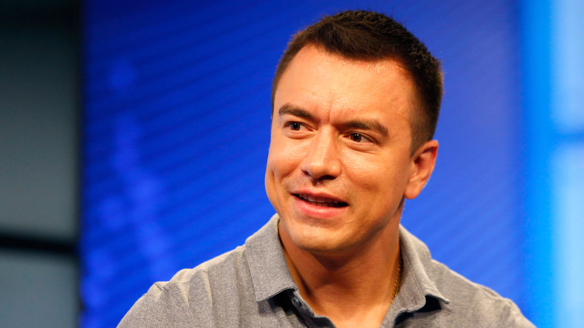 Presidente de Ecuador, Daniel Noboa, en entrevista.