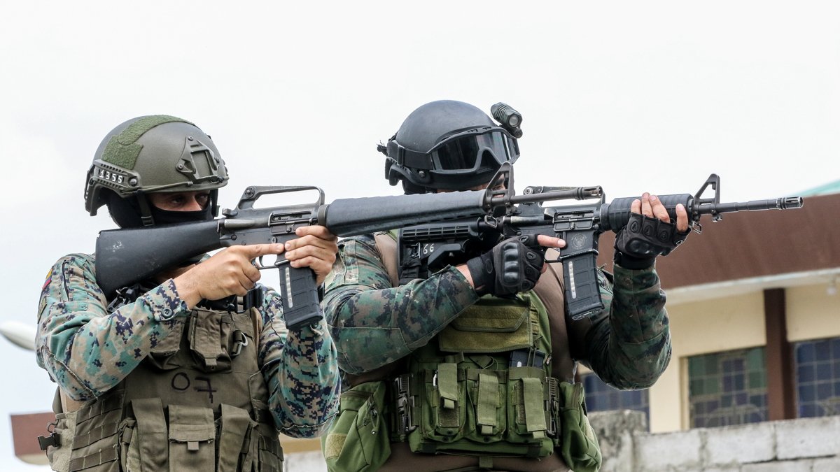 Fotografía de archivo de un operativo militar en Ecuador.