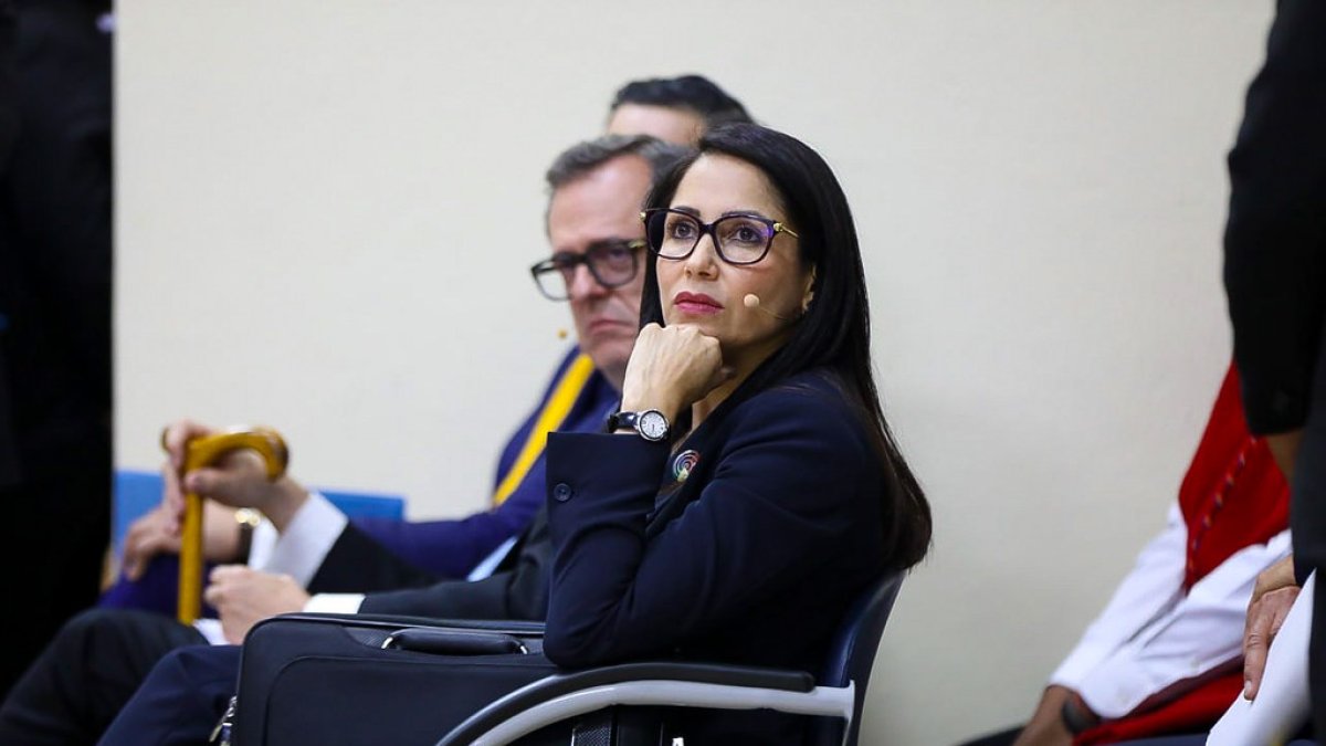 La candidata de la Revolución Ciudadana, Luisa González.