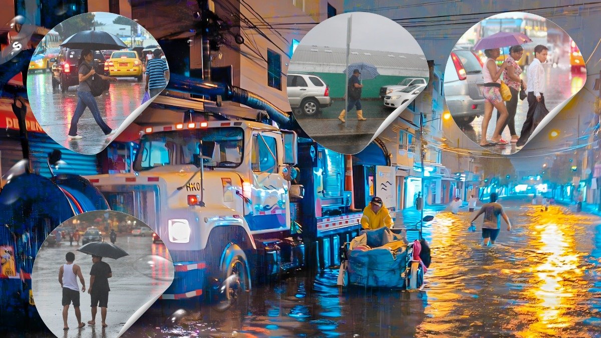 La intensa lluvia dejó varias postales en Guayaquil