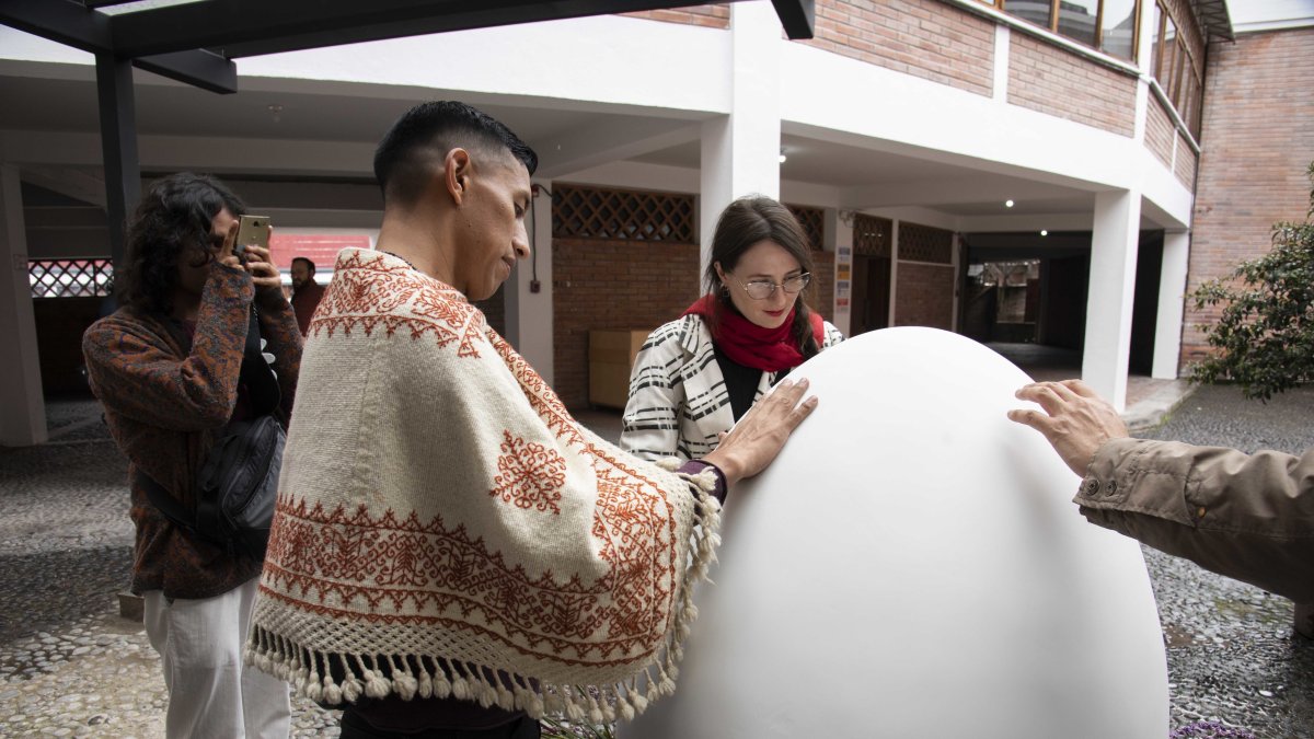 La obra se presentó en la Plaza Belmonte, en Quito. El domingo estará en la Plaza de las Ritualidades de la parroquia Amaguaña.
