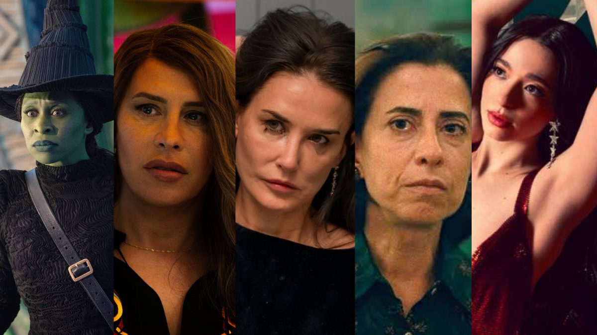 Cynthia Erivo, Karla Sofía Gascón, Demi Moore, Fernanda Torres y Mikey Madison.