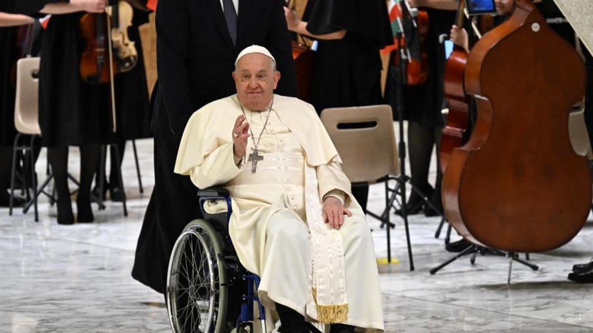 El papa Francisco durante una audiencia en el Aula Pablo VI, en la Ciudad del Vaticano, el 29 de enero de 2025.