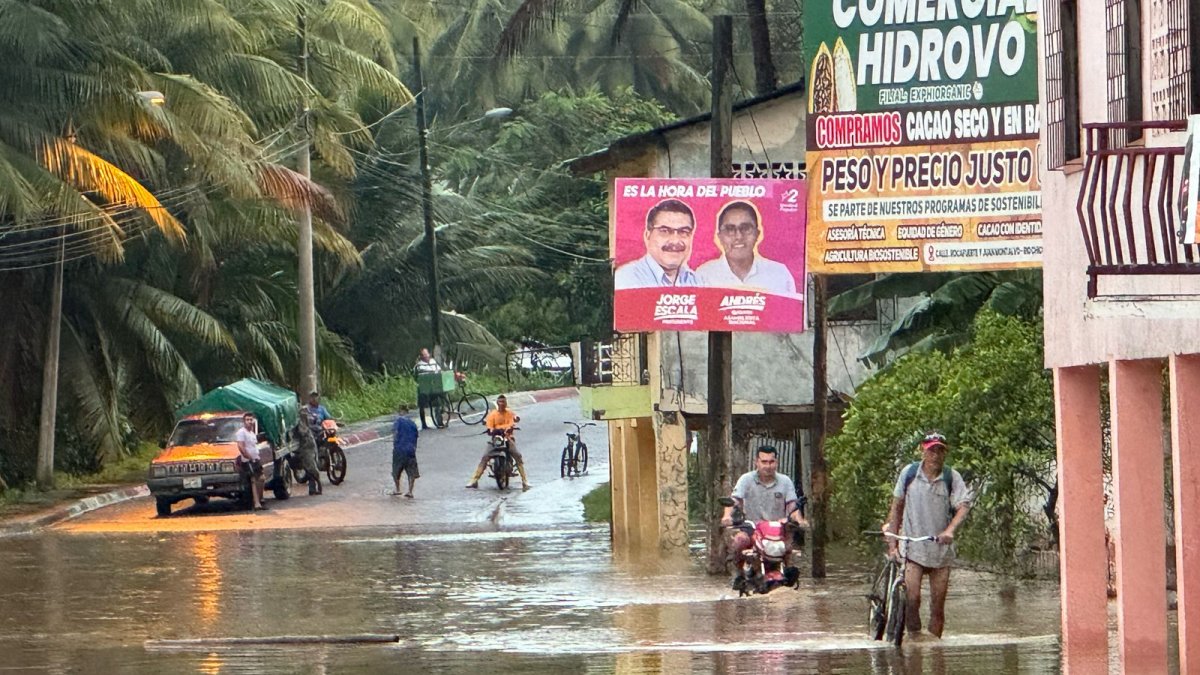 En la parroquia rural Riochico, en Portoviejo, hay afectaciones por las intensas lluvias de los últimos días.