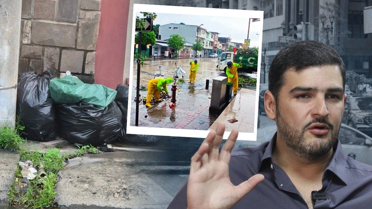 Situación. El alcalde se refirió a las inundaciones en Guayaquil durante un enlace radial.