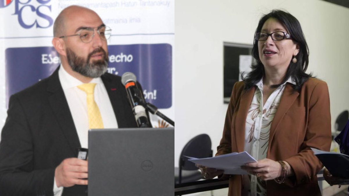 Mario Godoy y Solanda Goyes, presidente y vocal del Consejo de la Judicatura.