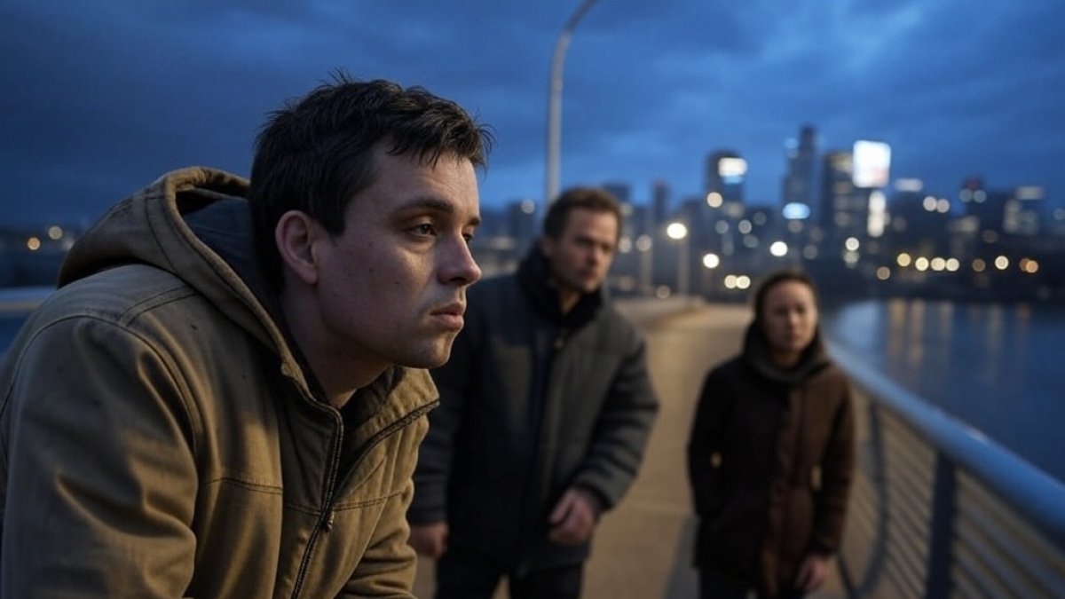 Ilustración hecha con IA. El sujeto parecía que quería acabar con su vida.