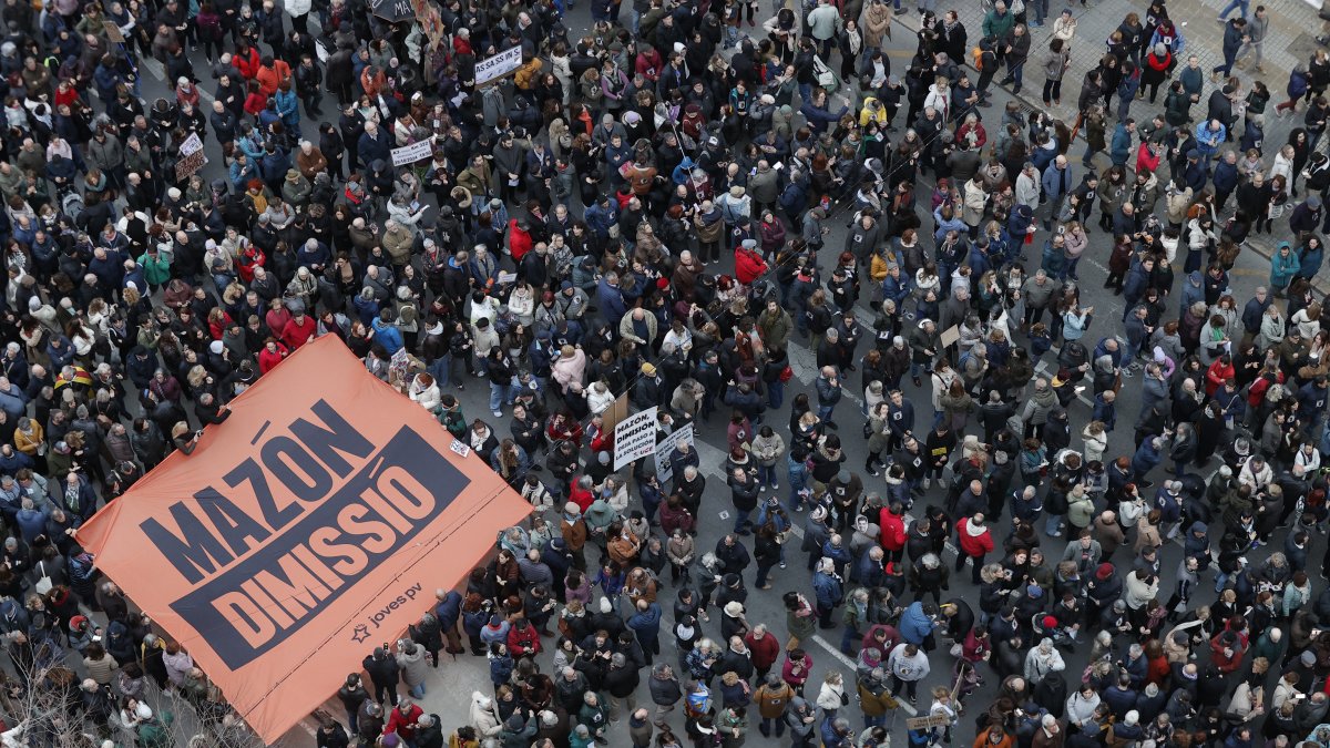 Manifestaciones contra el gobierno español.