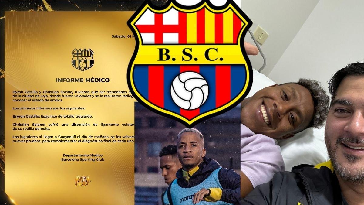 Byron Castillo y Cristian Solano salieron lesionados.