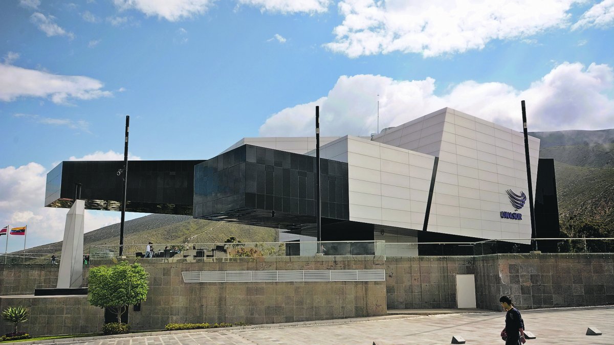 Este es el edificio construido en Quito como sede de la Unasur.