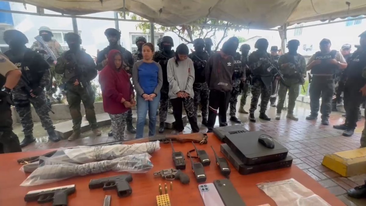 Personas detenidas y objetos decomisados.