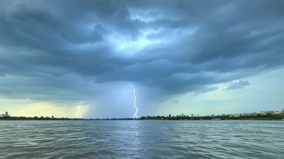 Imagen generada con inteligencia artificial para graficar este artículo sobre lluvias en Guayaquil
