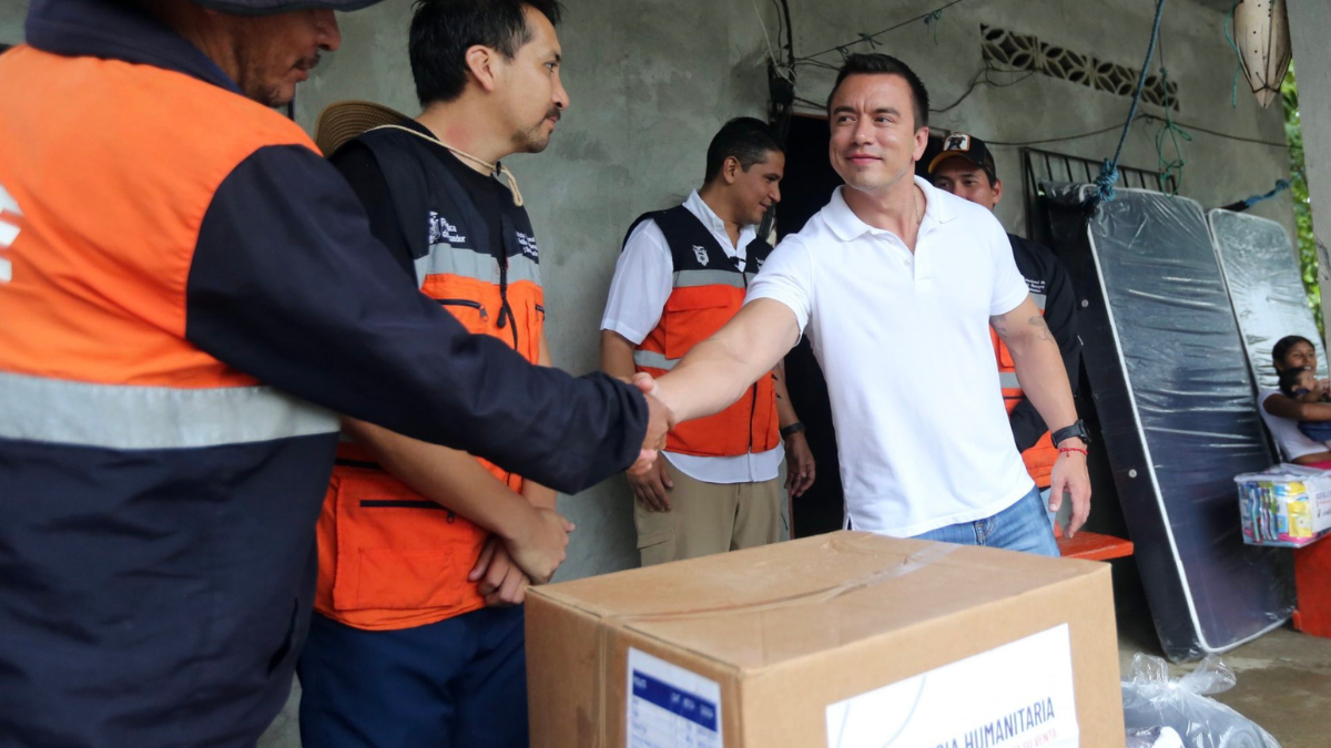 Daniel Noboa, en su recorrido por Los Ríos.