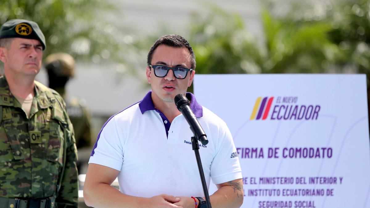 El presidente de la República, Daniel Noboa, busca mantenerse en las elecciones de 2025.