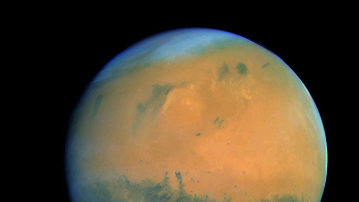 Una imagen de Marte, el Planeta Rojo, facilitada por la Agencia Espacial Europea (ESA en inglés).