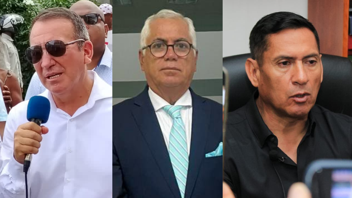Los nuevos gobernadores Fernando Buitrón, Gilberto Pino y Segundo Jaramillo Paredes.