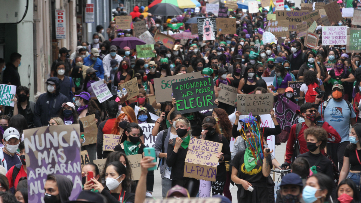 Marcha por la mujer. Quito 2024.