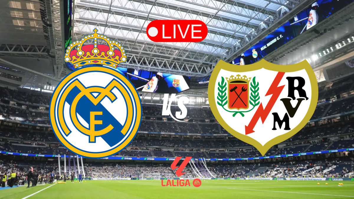 Real Madrid y Rayo Vallecano se enfrentan en LaLiga española.