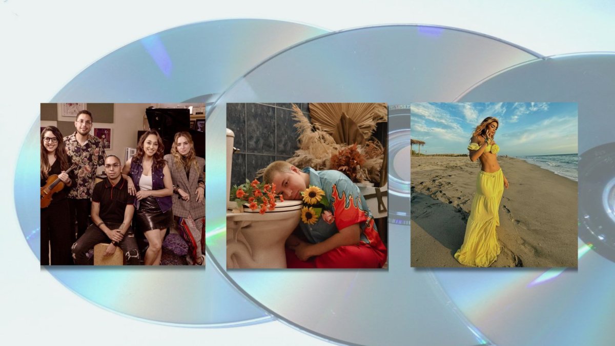 Mirella Cesa, Tiago Alvarado y Andreína Bravo.