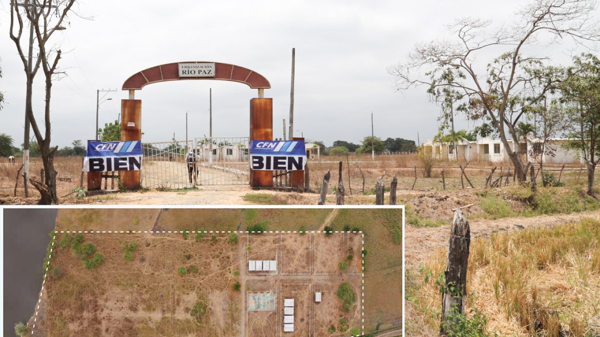 Uno de los bienes que CFN va a subasta, en la foto la urbanización Río-Paz en Nobol, en la provincia del Guayas.