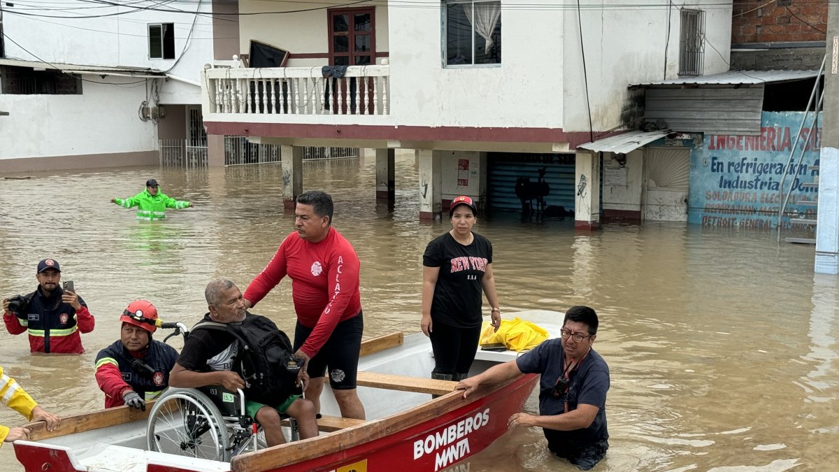 Área de Manta que se inundó por desbordamiento de ríos.