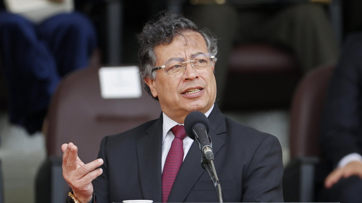 El presidente de Colombia, Gustavo Petro, en una de sus recientes apariciones públicaas.