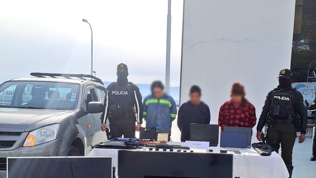 Los aprehendidos son de nacionalidad ecuatoriana y no registran antecedentes penales.