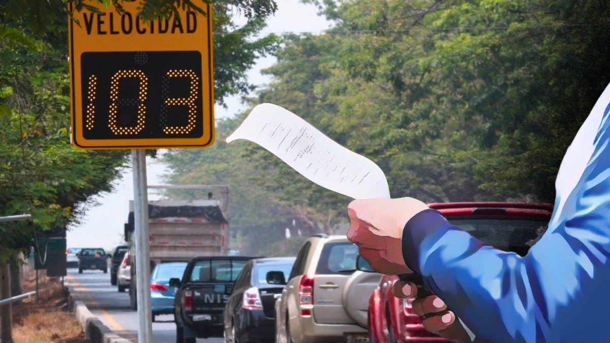 Fotomontaje para graficar este artículo sobre radares de velocidad.