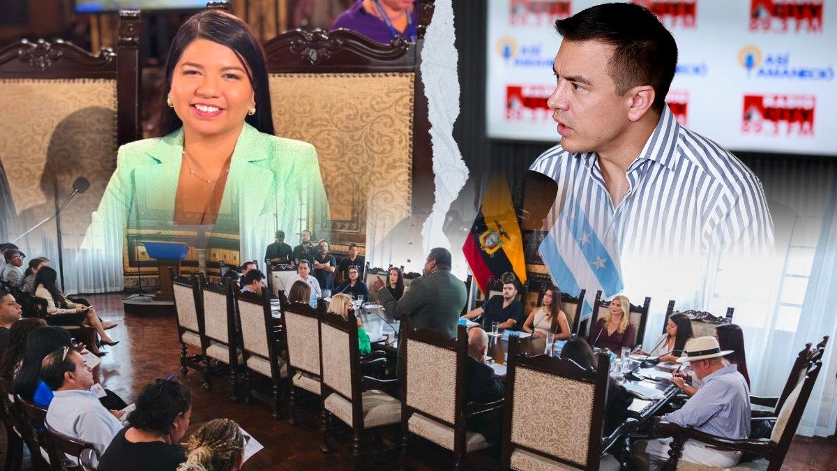 Foto referencial de Concejo Cantonal. Emily Vera se refirió al presidente Noboa