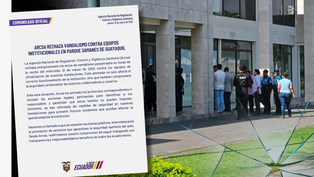 PSituación. La Arcsa emitió un comunicado dando a conocer el supuesto vandalismo.