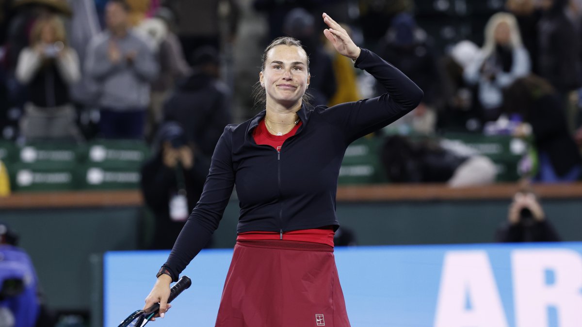 Aryna Sabalenka celebra tras vencer en semfinales a Madison Keys y meterse a la final.