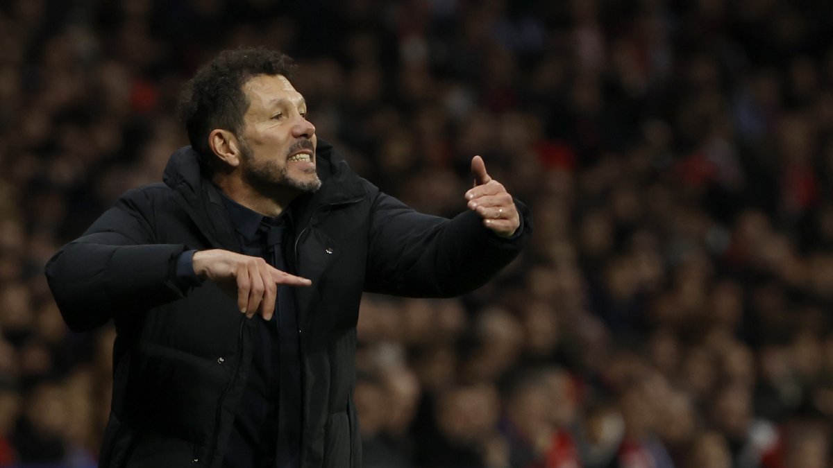 Diego Simeone, exjugador y actual técnico del Atlético de Madrid de España.